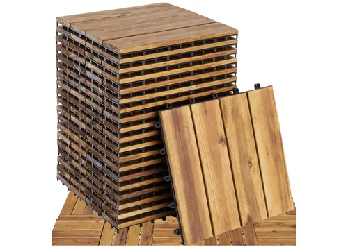 tectake® Holzfliesen von tectake