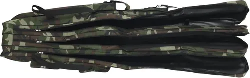 vidaXL Angelrutentasche Grün Tarnfarben 160 cm - Angelzubehör für Angler, robustes Oxford-Gewebe in Camouflage-Design, schützt Ihre Ruten optimal während des Transports.