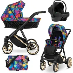 IVENTO 3 in 1 Kinderwagen mit Goldrahmen von Kunert