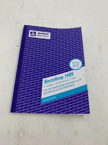 Produktbild Avery Zweckform 1406 Bestellung, DIN A5, vorgelocht, 2 x 50 Blatt, weiß
