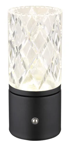 Schwarz-Gold Tischleuchte mit Touch-Dimmer - Tischleuchte aus Metall in Schwarz-Gold mit stufenlosem Touch-Dimmer und Akku. Ideal für stimmungsvolle Beleuchtung im Schlafzimmer oder Wohnzimmer.