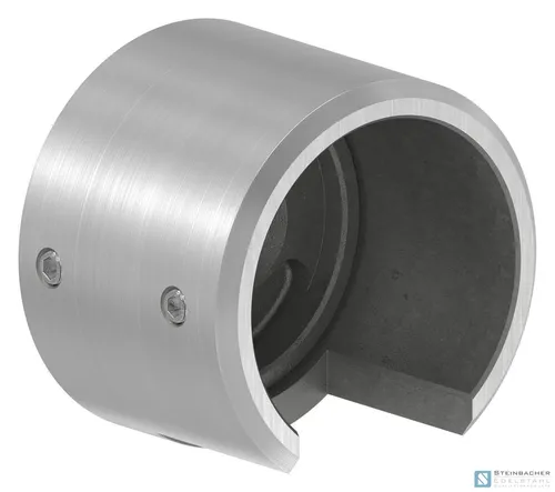 Edelstahl Wandbefestigung für Nutrohr 42,4mm, links, V4A | STEINBACHER©