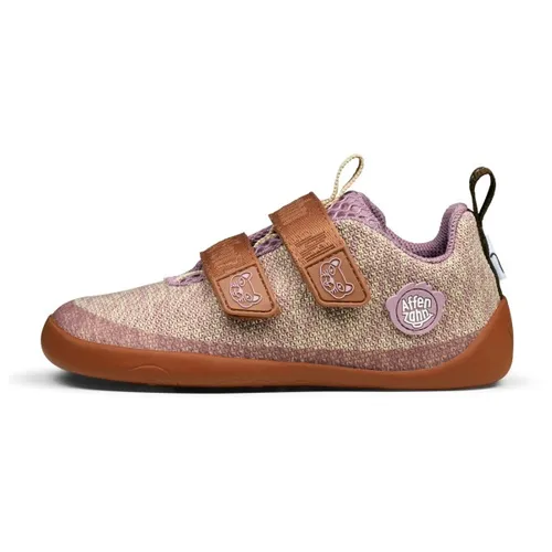 Affenzahn Kid's Barfußschuh Knit Happy - Barfußschuhe EU 25 cat/rosa - Halbschuhe aus recyceltem Polyester in sommerlichem Design, ideal für Freizeitaktivitäten - umweltfreundlich und bequem!