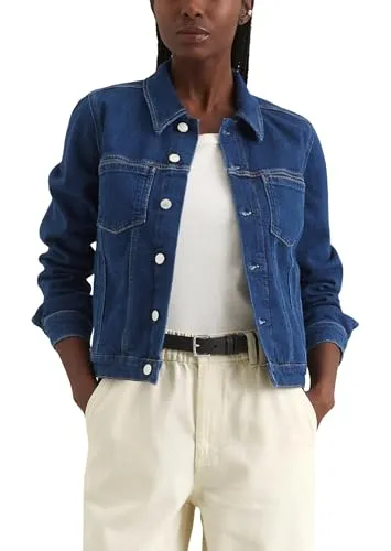 Marc O'Polo Denim Damen Jeansjacke mit Stretch-Anteil - Funktionsjacken mit Slim Fit und hohem Tragekomfort, perfekt für lässige Outfits und jeden Tag.