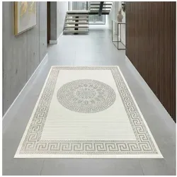 TeppichHome24 Designteppich mit Motivstruktur, rechteckig, 80x150 cm, pflegeleicht und strapazierfähig