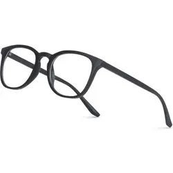 Computerbrille mit Blaulichtfilter und entspiegelten Gläsern - Modern Matte Black - Moderne Computerbrille in Matte Black mit Blaulichtfilter und entspiegelten Gläsern. Ideal für lange Bildschirmzeiten, schützt sie vor Reflexionen und sorgt für hohen Tragekomfort. Perfekt für Alltag und Beruf.