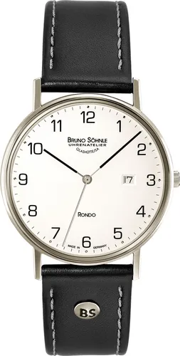 Bruno Söhnle Rondo Herren-Armbanduhr, Quarz - Armbanduhren für Herren mit elegantem Edelstahlgehäuse und Saphirglas, ideal für stilbewusste Männer, die Wert auf Präzision und Handwerkskunst legen.
