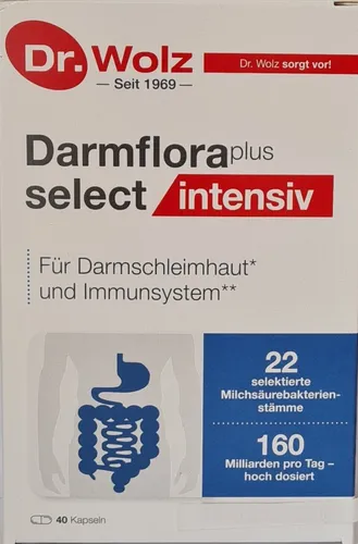 Dr.Wolz Darmflora plus select INTENSIV, Milchsäurebakt. 40 Kapseln+ Gratiszugabe