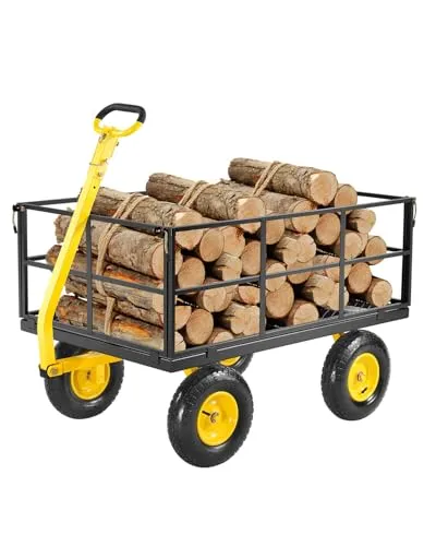 VEVOR Bollerwagen Transportwagen 116,8x76x43cm in gelb von Vevor