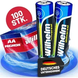 AA Mignon Wilhelm Universal Alkaline Batterien LR6 von Wilhelm
