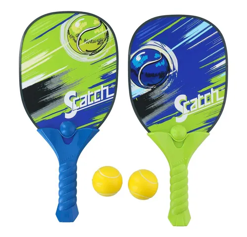 Bubble-Store Air-Hockeytisch Beachtennis Schläger - Airhockey-Tisch für Outdoor-Spaß, inklusive rutschfester Schläger und verletzungssicheren Bällen – ideal für Garten, Strand oder Camping!