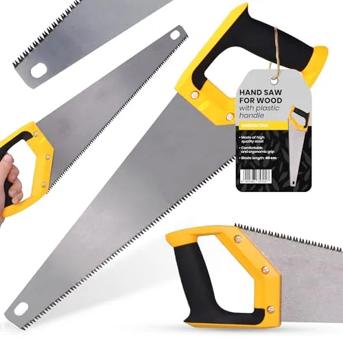 Handsäge Säge 400 mm Fuchsschwanz Holzsäge Baumsäge Sägeblatt Bausäge Gartensäge Gehärteter Scharfe Präzisionszähne Mehrzwecksäge Metallsäge mit Rutschfester Griff