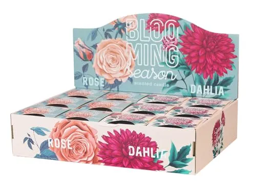 Blooming Season Duftglas - Hochwertige Duftkerze mit natürlichem Aroma - Langanhaltend JEKA TLB