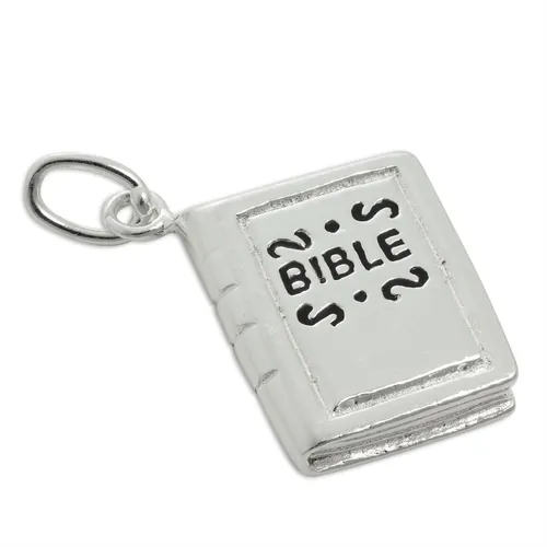 Sterlingsilber Bibel Charm Anhänger 925