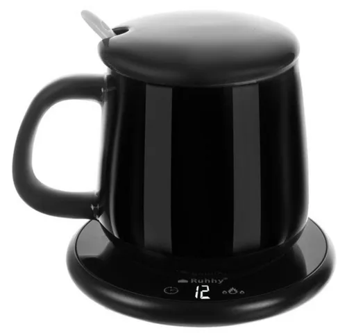 Ruhhy Becherhalter Elektroheizung Teewärmer, (Spar-Set, 1-St., Getränkewärmer), Teeheizgerät Becher Löffel Deckel