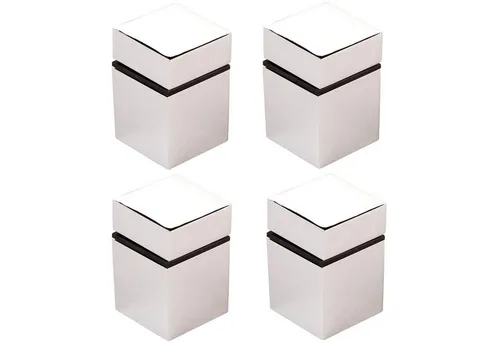 SO-TECH® Wandregalhalter CUBE II - 4-tlg. Chrom poliert - Elegante Glasbodenträger für stilvolle Wandregale. Langlebig und passgenau, bieten sie eine moderne Optik und unterstützen Ihre individuelle Raumgestaltung.