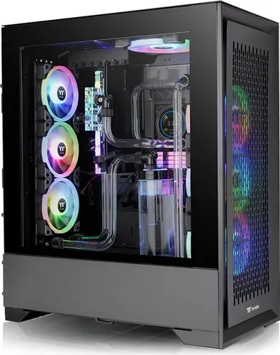 Thermaltake CTE T500 Air Full Tower PC-Gehäuse Schwarz - PC-Gehäuse mit optimierter Luftzirkulation und stylischem Design für maximale Kühlleistung und einfache Komponenteninstallation.