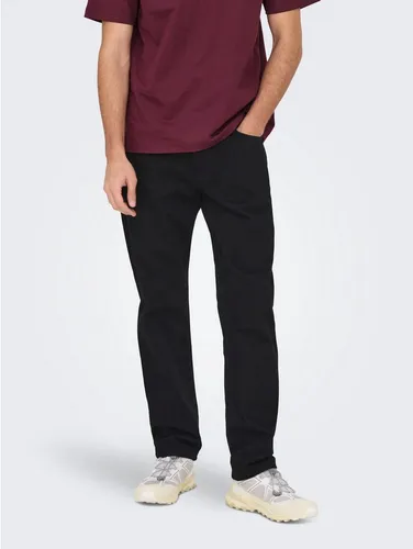 Only & Sons ONSEDGE Mid Rise Jeans für Herren - Moderne, normal geschnittene Jeans mit geradem Schnitt aus 80% Baumwolle und 20% recycelter Baumwolle, ideal für jeden Anlass.