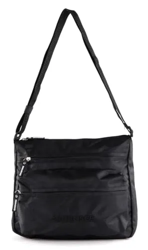 Chiemsee Umhängetasche, Black - Stylische Umhängetasche aus 100% Polyester, leicht und ideal für den Alltag. Maße: 31x30x10 cm, nur 265 g.