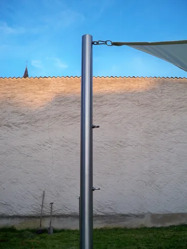 Sonnensegelmast Pfosten Edelstahl 3m Ø 60x3mm 3fach höhenverstellbar 6030/3-3
