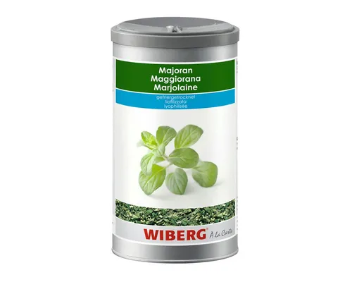 WIBERG Majoran gefriergetrocknet 60g - Hochwertiges Küchenkraut - Feinster gefriergetrockneter Majoran in praktischer Dose, ideal für die Verfeinerung von Gerichten. Aromatisch und vielseitig einsetzbar in der Küche.