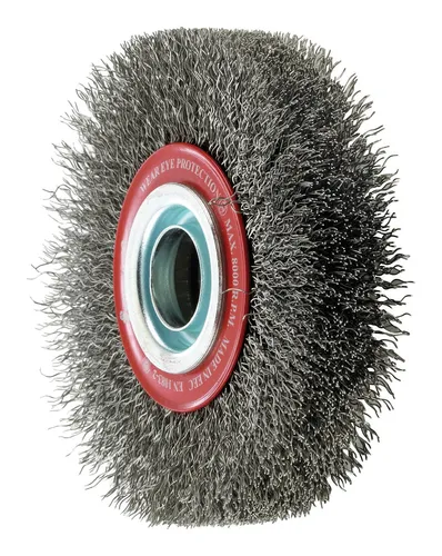 Rundbürste Stahldraht 200x30mm - Zubehör für Elektrowerkzeug, ideal zum Entgraten und Entrosten mit größerer Bearbeitungsfläche dank mehrreihigem Stahldraht.