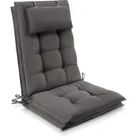 Beautissu Hochlehnerauflage 2er Set Taupe 120x50x8cm in beige von Beautissu