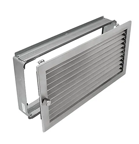 Warmluftgitter WG 4523 ES Edelstahl matt 450 x 230mm - Abzüge, Gitter & Belüftungen, temperaturbeständig und mit regulierbaren Lamellen für individuelle Luftzirkulation.
