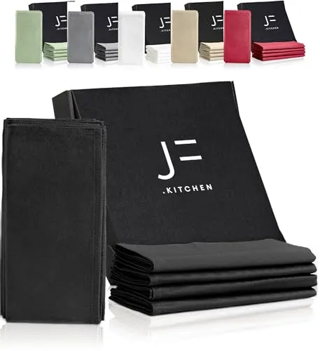 Stoffservietten Schwarz von JF.kitchen