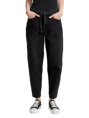 Skinny-fit-Jeans TOM TAILOR DENIM für Damen, Gr. S (36), schwarz - Modische Damen-Skinny-fit-Jeans im Five-Pocket Style aus 100% Baumwolle, knöchellang, pflegeleicht und perfekt für Freizeitaktivitäten oder Stadtbummel.