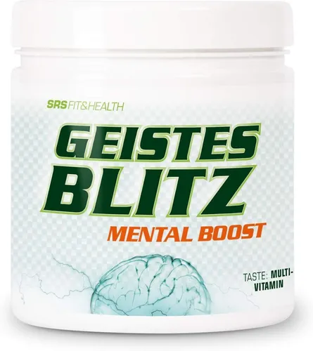 SRS Geistesblitz Multivitamin 210 g - Nahrungsergänzungsmittel für optimale Gehirnleistung, vegan und zuckerfrei, mit wertvollen Inhaltsstoffen wie Guarana und Ginseng.