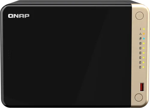 Qnap TS-664-8G - 6-Bay PCIe Gen3 Tower NAS, 2.5 GbE für reibungsloses Multitasking und schnelle USB-Übertragungen