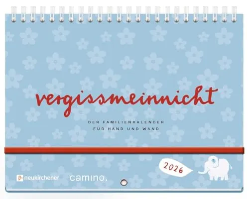 Vergissmeinnicht 2026 - Der Familienkalender für Hand und Wand - Lebensführung: Der praktische Familienkalender für bis zu 6 Mitglieder mit Platz für Termine, To-Dos und kreativen Ideen. Ideal für den turbulenten Alltag, mit Gummiband für einfachen Transport und wunderschönen Illustrationen.