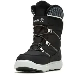 Kamik Stance 2 Kinder-Winterstiefel schwarz/weiß (BKW) 32 - Wanderschuhe für Kinder, vegan und wasserdicht mit DriDefense Membran für trockene Füße bei Schnee und Regen. Ideal für Winterabenteuer!