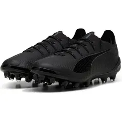 PUMA Ultra 5 Ultimate Ag Fußballschuhe EU 43 - Hochwertige Fußballschuhe in Schwarz/Silber/Schatten Grau, ideal für optimale Ballkontrolle und Geschwindigkeit auf dem Platz.