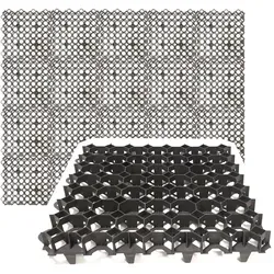 Rasengitter aus Kunststoff 50 x 50 cm - 4 Stk. Paddockplatten zur Bodenstabilisierung - Motorradzubehör, umweltfreundliche Paddockplatten mit einfacher Montage und hoher Tragfähigkeit von bis zu 16 Tonnen pro m², ideal für stabile Parkplätze und Zufahrten.