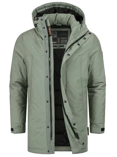 Indicode Herren INBenyot Parka mit Kapuze | Übergangsjacke für Männer Castor Gray, XXL - Stylischer Parka mit Kapuze, ideal für Übergangszeiten. Zwei Außentaschen bieten Platz für Essentials. Vielseitig kombinierbar für sportliche und elegante Looks. Regular Fit für optimalen Tragekomfort.
