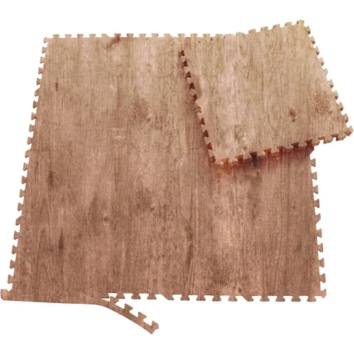 Sporttrend 24® 6+ Schutzmatten Holzoptik braun QMW003 - Turn- & Bodenmatten, rutschfeste Schaumstoffmatte in Holzoptik, ideal für Fitness, Yoga und Gymnastik mit optimalem Komfort und Sicherheit.
