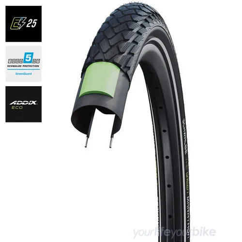 Schwalbe Marathon HS620 28 x 0.90 - Robuster Fahrradreifen - Fahrradreifen mit Pannenschutz und hoher Laufleistung, ideal für Touren und Alltagseinsätze.