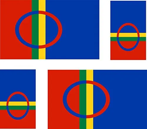 Akachafactory 4 x Aufkleber Sticker Auto, Motorrad, Koffer, pc, Smartphone, Flagge sami