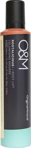 O&M Rootalicious Schaumfestiger 300 ml - Volumenschaum, für maximales Volumen und Glanz, spendet Feuchtigkeit ohne zu verkleben und enthält natürliche Inhaltsstoffe wie Lilly Pilly und Quandong.
