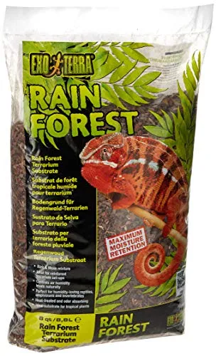 Exo Terra Rain Forest, Substrat für Regenwald Terrarien, 100% natürliche Mischung aus Strandkiefer und Torfmoos, 8,8L