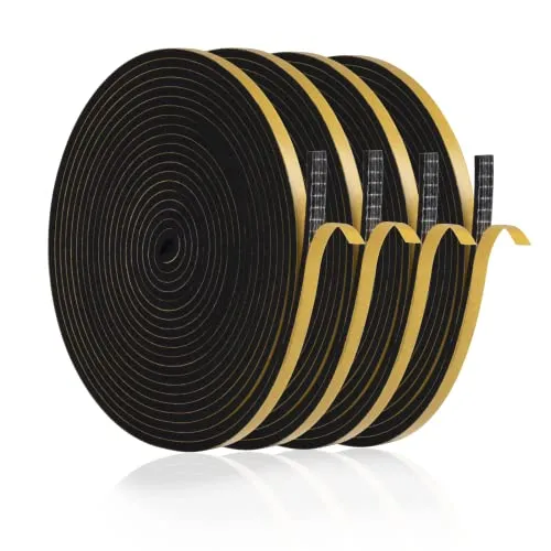 20m Türdichtung Selbstklebend, Fensterdichtung Selbstklebend 6mm x 3mm Dichtungsband für Fenster Türen Dachfenster, Zugluftdichtung Türdichtung Gegen Kälte Schalldämmung Selbstklebendes (Schwarz)