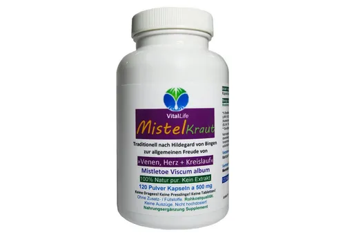 MISTEL Mistelkraut Mistletoe 120 Pulver Kapseln - Natur pur ohne Zusatzstoffe - Multivitaminpräparate & Mineralien, kalt vermahlen für hohe Bioverfügbarkeit und Unterstützung des Immunsystems. Ideal für natürliche Gesundheit ohne Füllstoffe.