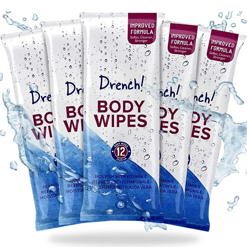 Drench! 60er Pack Reinigungstücher Hygienetücher für Hände - 60er Set Make Up