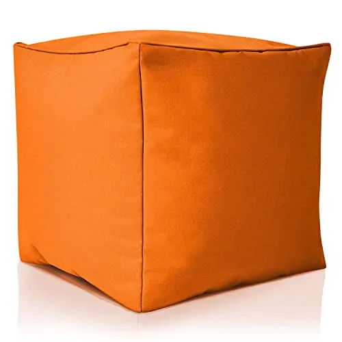 Green Bean Sitzsack-Hocker, Orange, 40x40 cm von Green Bean