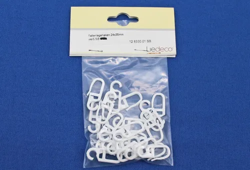 LIEDECO® Faltenlegehaken 24 x 35 -- Weiß -- VE: 20 -- NEU