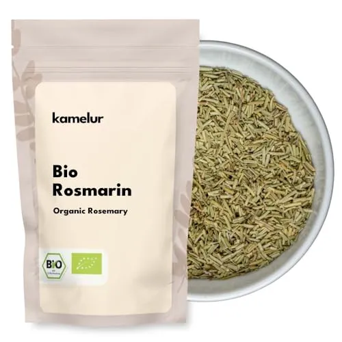 Kamelur 500g getrockneter Bio Rosmarin - geschnittene Rosmarinnadeln als perfekte Grundlage für Rosmarin Tee