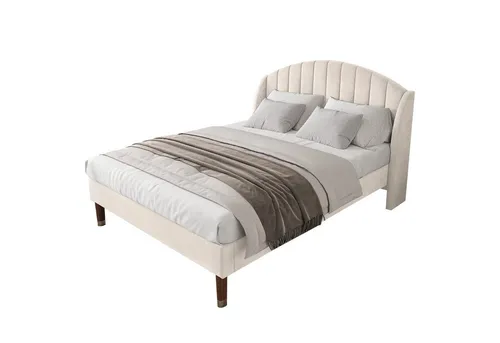REDOM Polsterbett Doppelbett Massivholzbett (90*200 mit Lattenrost und Kopfteil ohne Matratze), Holzlattenunterstützung,Einfache Montage