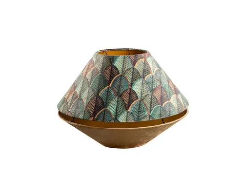 Qazqa Lampenschirm Cilinder Velours - Eleganter Samtlampenschirm mit doppeltem Design. Die grüne Außenseite und goldene Innenseite sorgen für stilvolle Akzente in Ihrem Zuhause. Ideal für Pendelleuchten und Stehleuchten mit E27-Fassung.